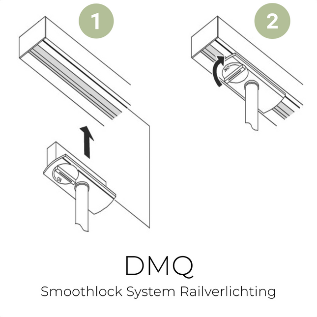 DMQ Complete set Rail - 2 meter - 4x Atria GU10 Railspot - Zwart
