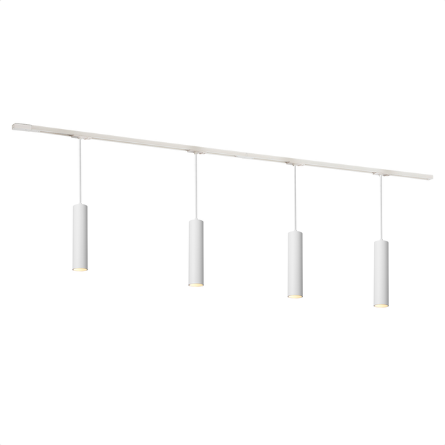 DMQ Complete set Rail - 2 meter - 4x Pendel Juna  - Wit