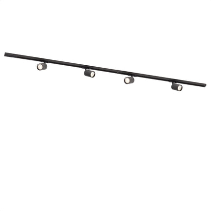 DMQ Complete set Rail - 2 meter - 4x Swift GU10 Railspot - Zwart