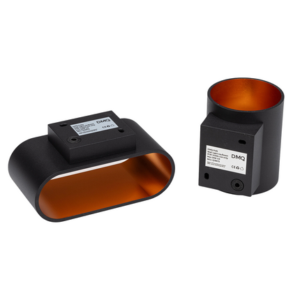 DMQ Coby Oval - Zwart met Goud - Wandlamp