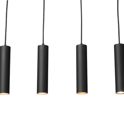 DMQ Hanglamp Elmont Tube 4L Zwart