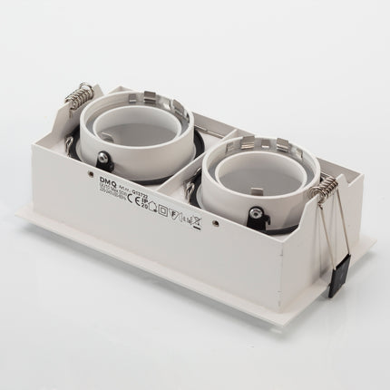 DMQ Inbouwspot GU10 Cubo Twins Vierkant Wit - Extra kleine rand