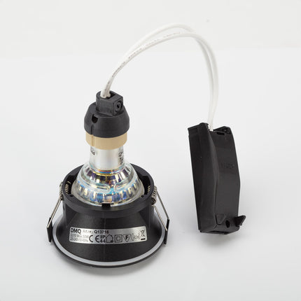 DMQ Inbouwspot GU10 IP44 Luna Rond Zwart - Extra kleine rand