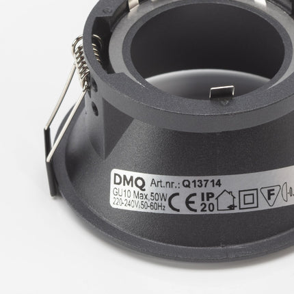 DMQ Inbouwspot GU10 Luna Rond Antraciet  - Extra kleine rand