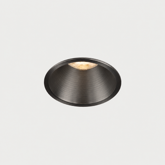 DMQ Inbouwspot GU10 Luna Rond Geborsteld gunmetal - Extra kleine rand