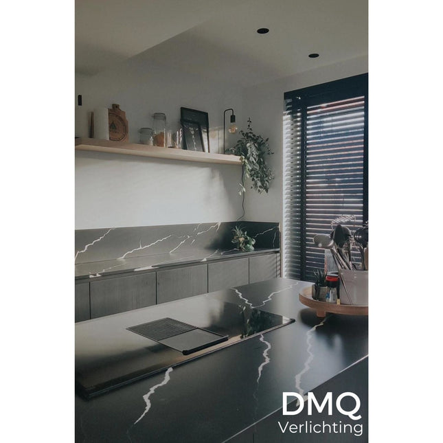 DMQ Inbouwspot IP54 LED Luna Rond Geborsteld brons - Extra kleine rand