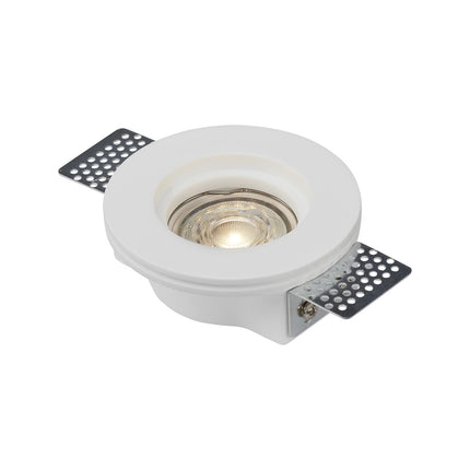 DMQ Inbouwspot Lago Gips Rond Lage inbouwdiepte - GU10