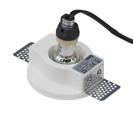 DMQ Inbouwspot Lago Gips Rond Lage inbouwdiepte - GU10