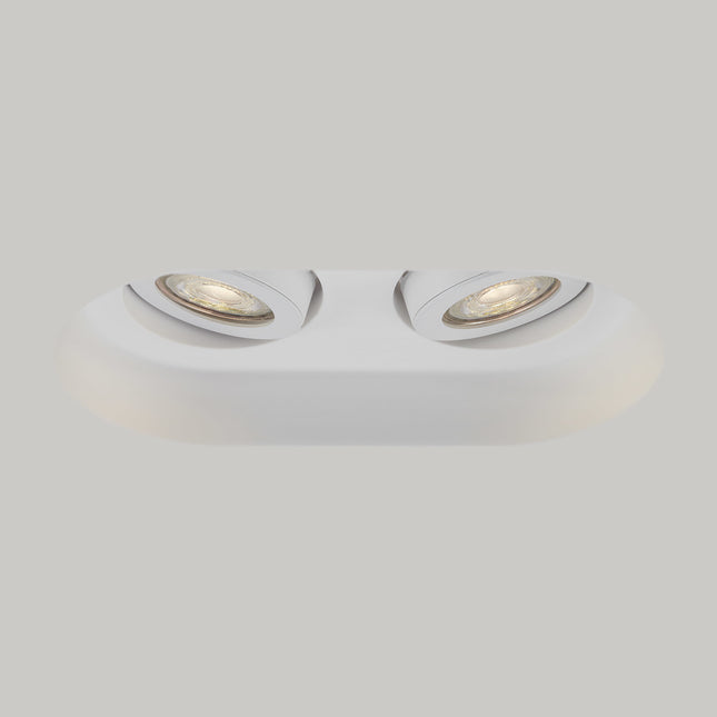 DMQ Inbouwspot Orion Twins Gips Rond  Kantelbaar