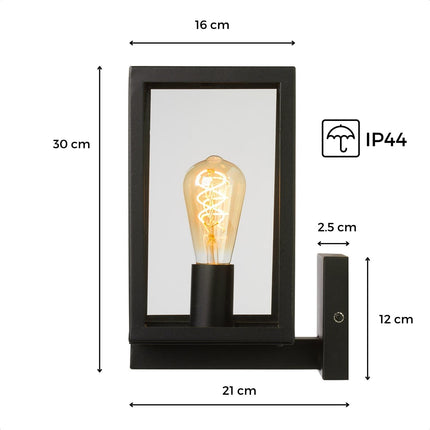 DMQ Lantaarn Wandlamp Boston voor Buiten  - Rusty Brons