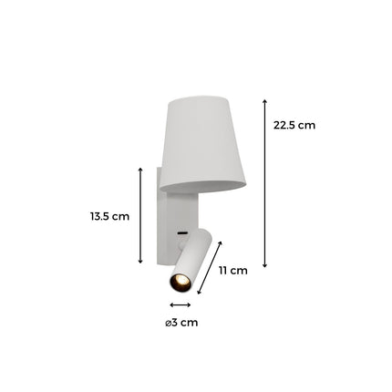 DMQ Nachtlamp LED met kap - Wit