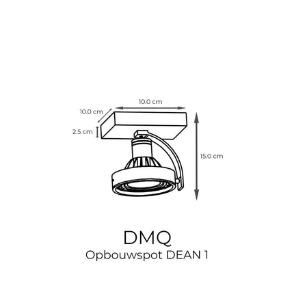 DMQ Opbouwspot Dean 1 Wit