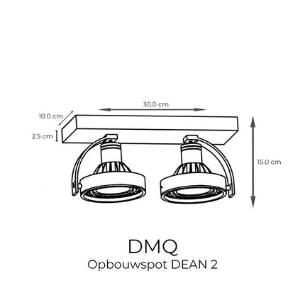 DMQ Opbouwspot Dean 2 Wit