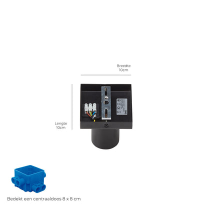 DMQ Plafondspot Elmont 1 Zwart