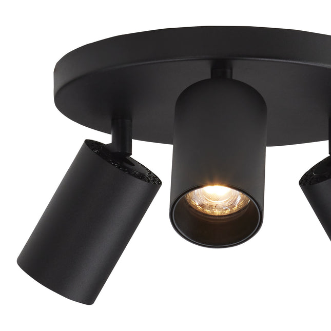 DMQ Plafondspot Elmont 3 Rond Zwart