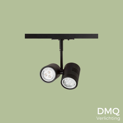 DMQ Railspot Marlow - 1-Fase GU10 - Dubbele Railspot - Zwart