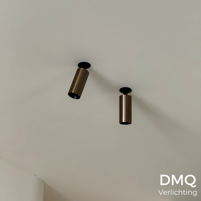 DMQ Richtspot Lark Rond LED - Geborsteld Brons