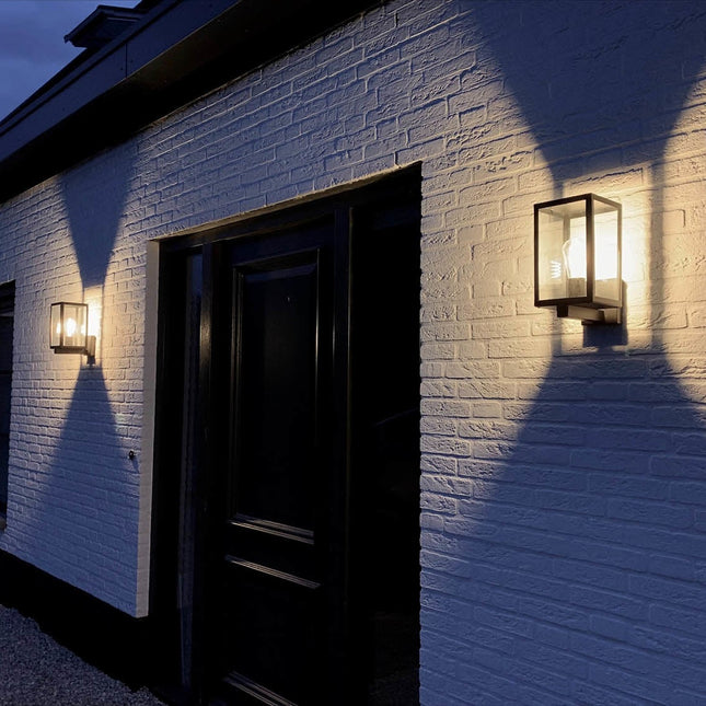 DMQ Set van 2 Lantaarn Wandlampen Boston - inclusief 2X ST64 LED Lichtbron