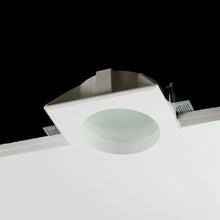DMQ Trimless Inbouwspot Gips Rond Melkglas - GU10