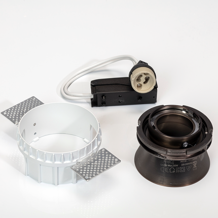 DMQ Trimless inbouwspot GU10 Moon 1 Rond Geborsteld Brons - Verstelbaar