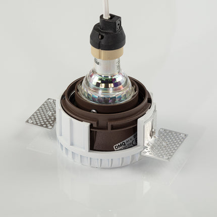 DMQ Trimless inbouwspot GU10 Moon 1 Rond Mat Brons - Verstelbaar