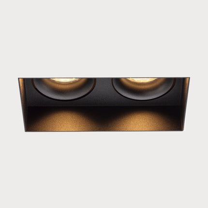 DMQ Trimless inbouwspot GU10 Rezo Twins vierkant zwart