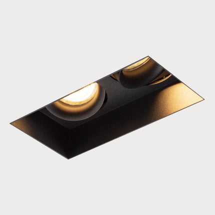 DMQ Trimless inbouwspot GU10 Rezo Twins vierkant zwart