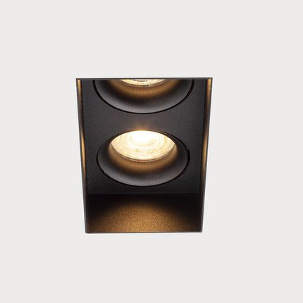 DMQ Trimless inbouwspot GU10 Rezo Twins vierkant zwart