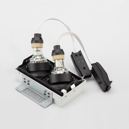 DMQ Trimless inbouwspot GU10 Rezo Twins vierkant zwart