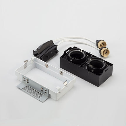 DMQ Trimless inbouwspot GU10 Rezo Twins vierkant zwart