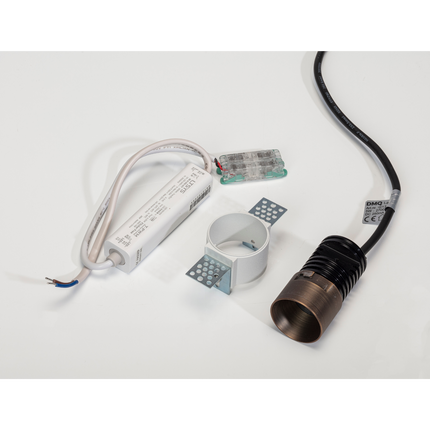 DMQ Trimless inbouwspot Lark IP65 35mm LED Geborsteld brons