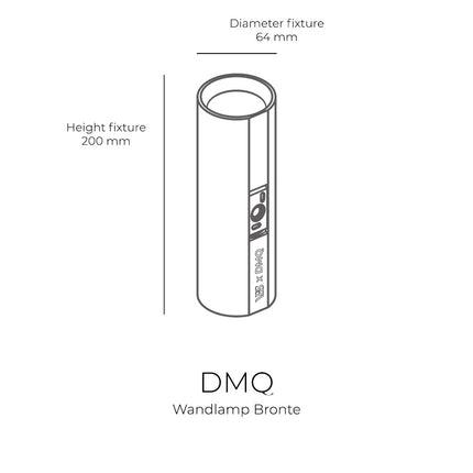 DMQ Wandlamp Bronte - Geborsteld Gunmetal - GU10 - DMQ x VBS