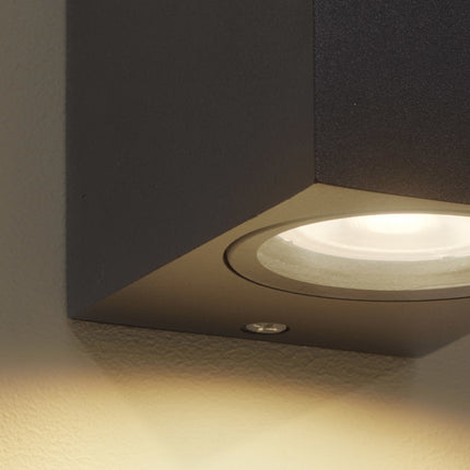 DMQ Wandlamp buiten Delmont 2 Zwart
