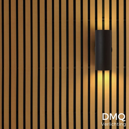 DMQ Wandlamp Elmont 2 Zwart Rond