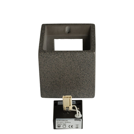 DMQ Wandlamp Macon Zwart Sandstone