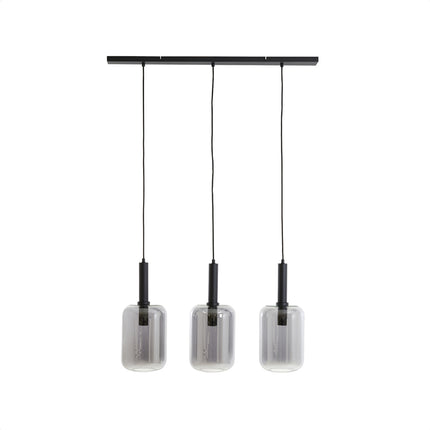 Light & Living Hanglamp 3L LEKAR Smoke Glas