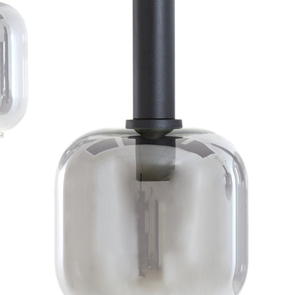 Light & Living Hanglamp 5L LEKAR Smoke Glas