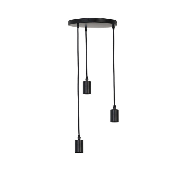Light & Living Hanglamp Brandon 3-lichts Zwart