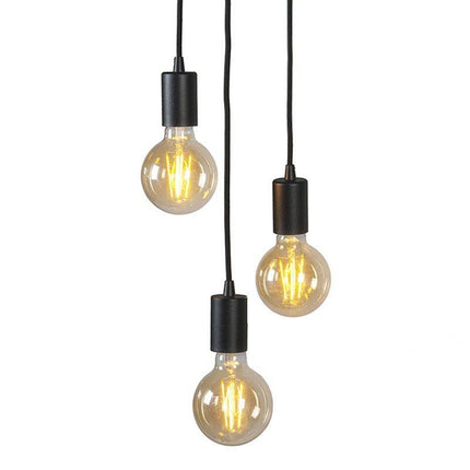 Light & Living Hanglamp Brandon 3-lichts Zwart