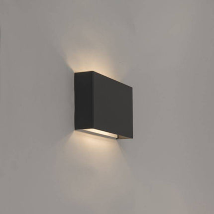 QAZQA Wandlamp Otan Zwart