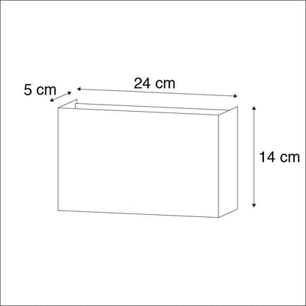 QAZQA Wandlamp Otan Zwart